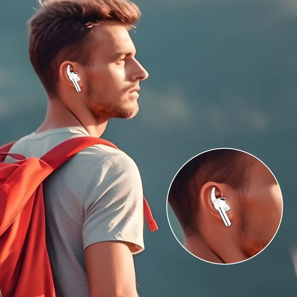 Premium Silicone Earbuds Cover Set with Ear Wings Hooks - 5 Pairs