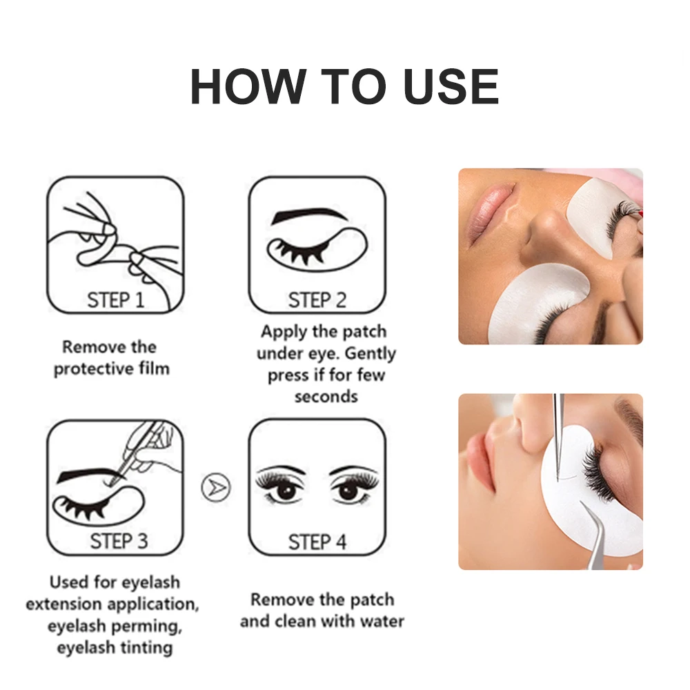 50Pairs Hydrogel Gel Eye Patches Grafting Eyelashes Under Eye Patches For Eyelash Extension Paper Application Makeup Supplies
