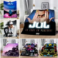 Rapper Jul  Printed Blanket Picnic Blankets Warm Blanket Soft and Comfortable Blanket Home Travel Birthday Gift 1
