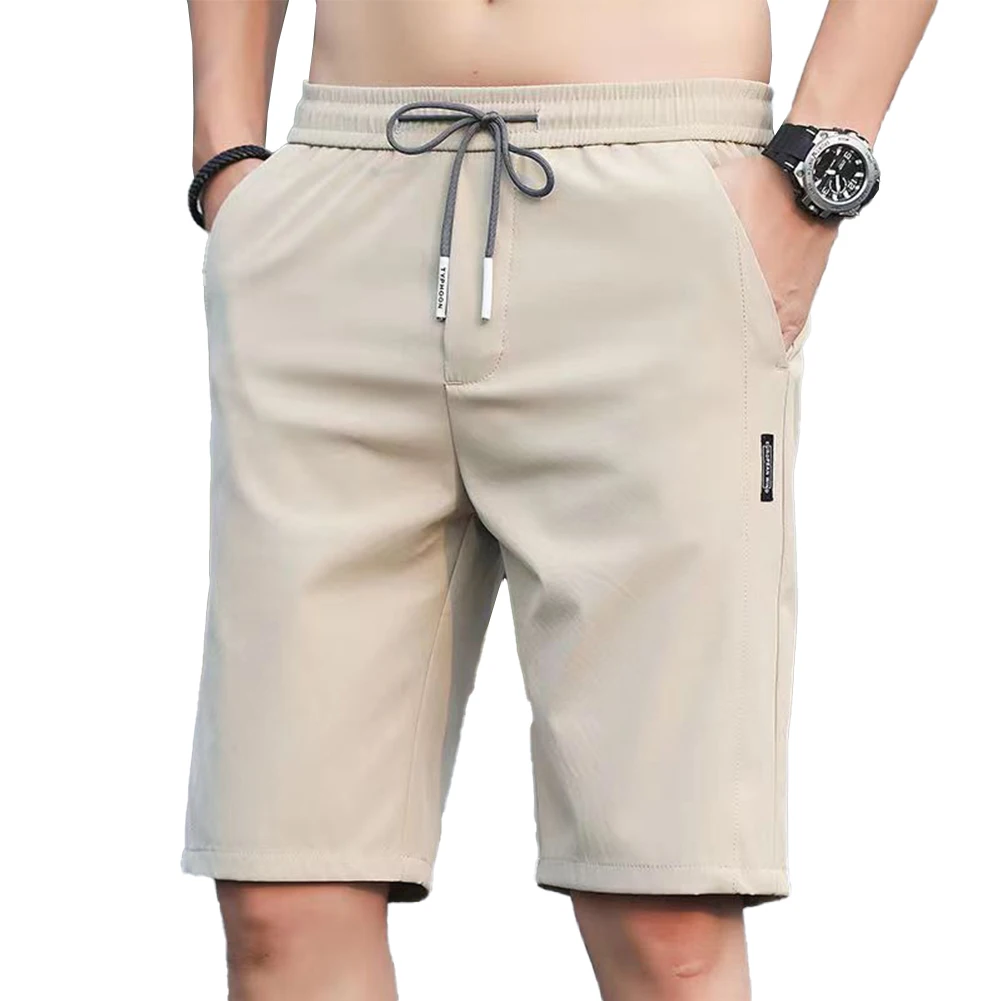 

Повседневные высококачественные пляжные спортивные шорты для бодибилдинга, короткие брюки, 1 шт., бриджи из полиэстера, быстросохнущие мужские шорты
