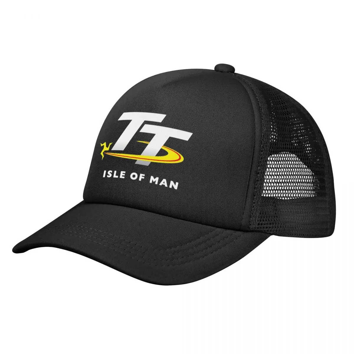 

Isle Of Man TT Races Racing Motorbike Mesh Baseball Cap Adult Hip Hop Sun Hat Vintage Dad Hat Breathable Hat Summer Trucker Caps