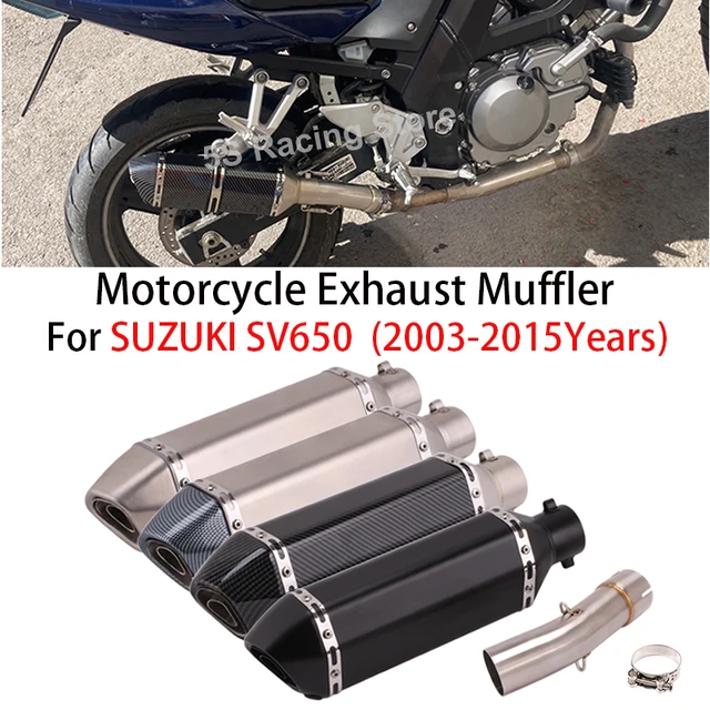 Slip On For SUZUKI SV650 SV 650 2003-2015 Motorcycle Exhaust System Moto Modified Escape Muffler 51mm Middle Link Pipe DB Killer