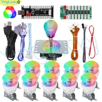 NEW Arcade Game RGB LED Controller Button copy sanwa Joystick Bluetooth RGB Control APP USB Encoder Kit