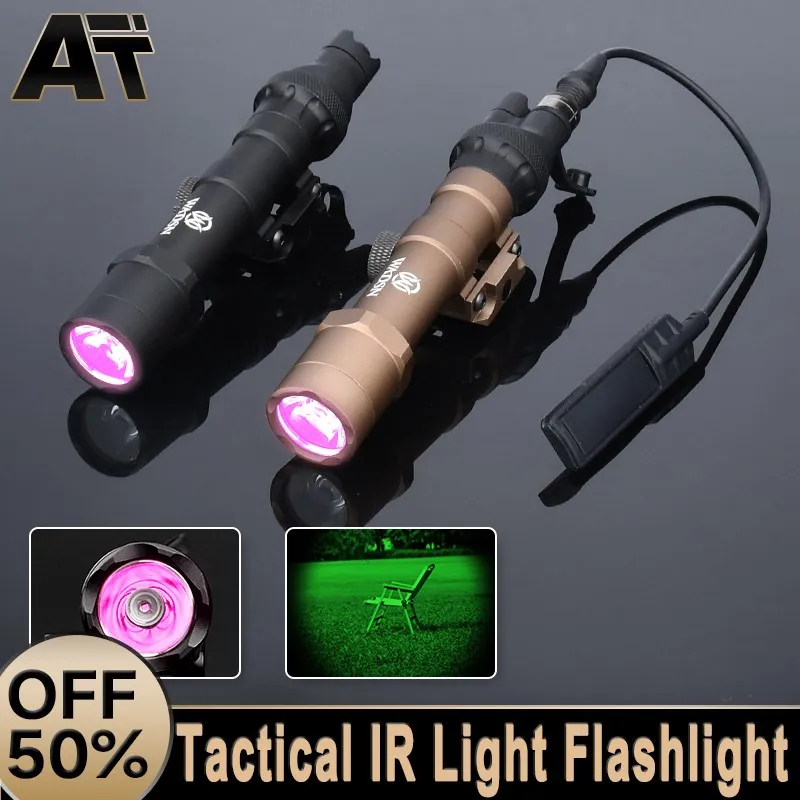 

WADSN M600 M600B Tactical Light IR Illuminator Flashlight Airsoft Gun Weapon White LED Scout Light For 20mm Picatinny Rail