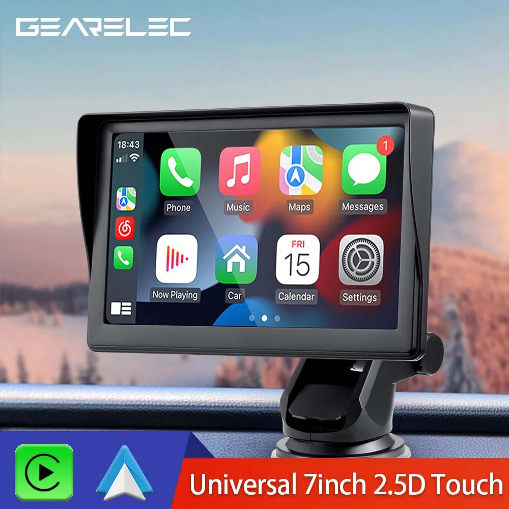 Autoradio Gearelec Universel avec Carplay Android Lecteur Vidéo Portable 7  Noir - Accessoires Autoradio - Achat & prix