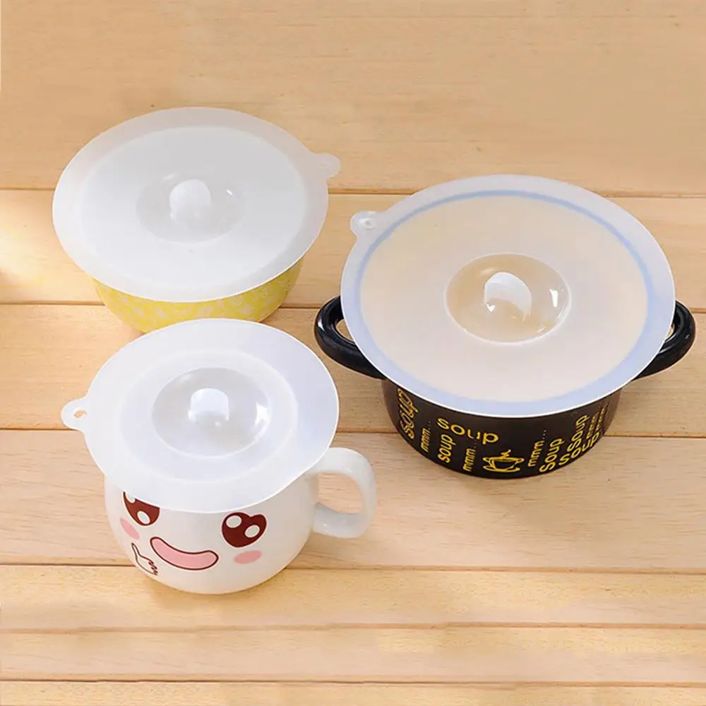 Description Picture 3 of item1PC High Temperature Resistance Silicone Cup Lids Durable Transparent Cup Suction Seal Lid Anti-dust Glass Mug Cover