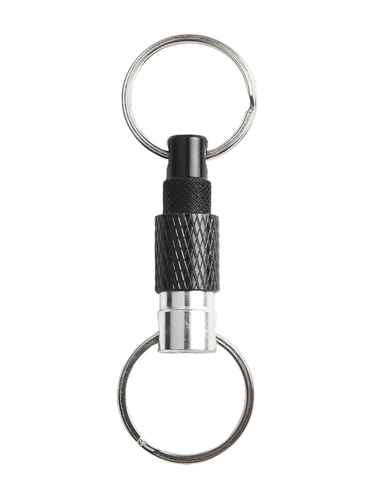 Befestigen Sie an Taschen für Outdoor-Aktivitäten ° Rotations-Schlüsselanhänger, Doppelring-Schnalle, hochfestes Aluminium, innovatives Design – Detail 16