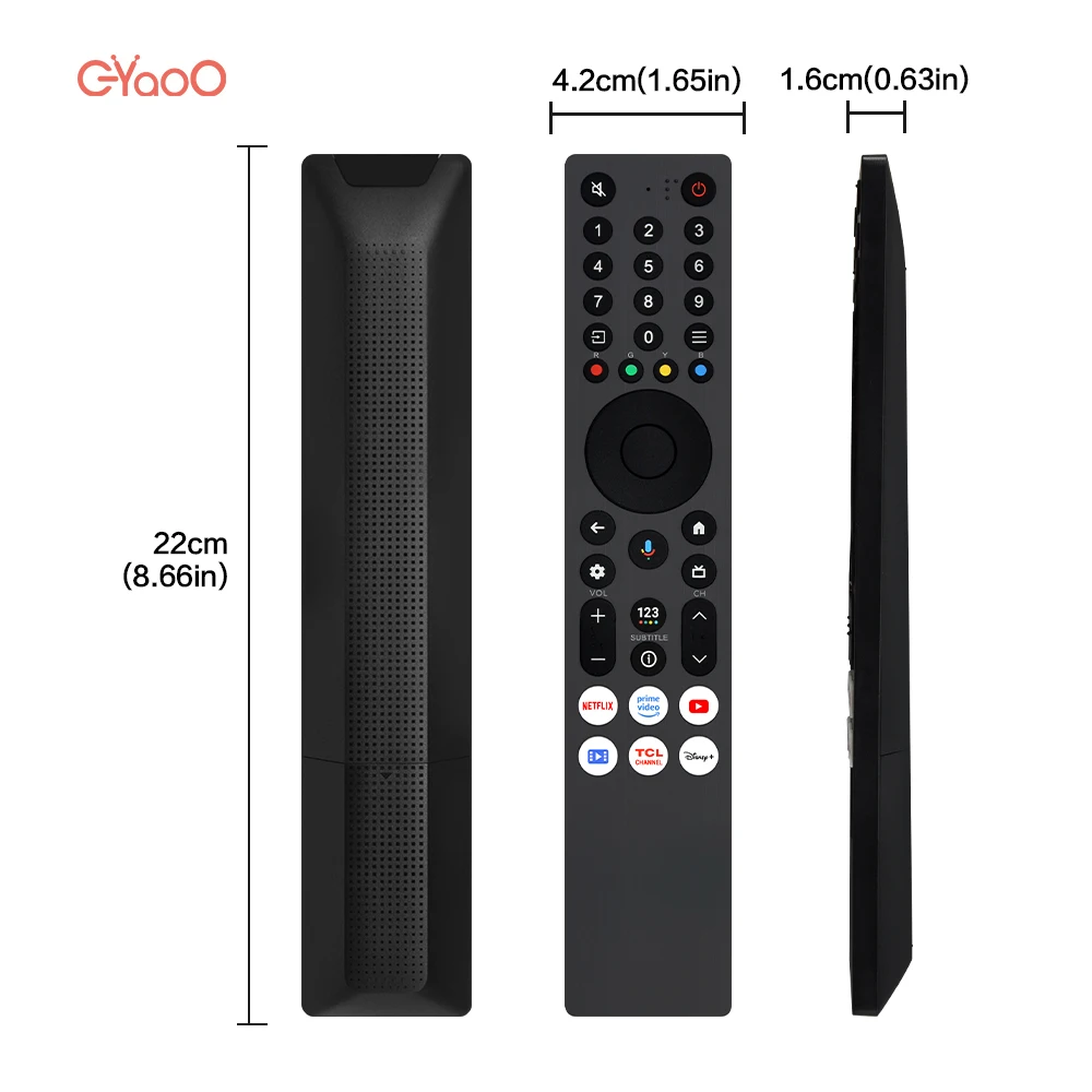 TCL 스마트 LED 음성 TV 리모컨용 RC833A FMB5, RC833 FMB1/RC833 FMB3/RC833 FMB4 시리즈 컨트롤러와 호환 가능