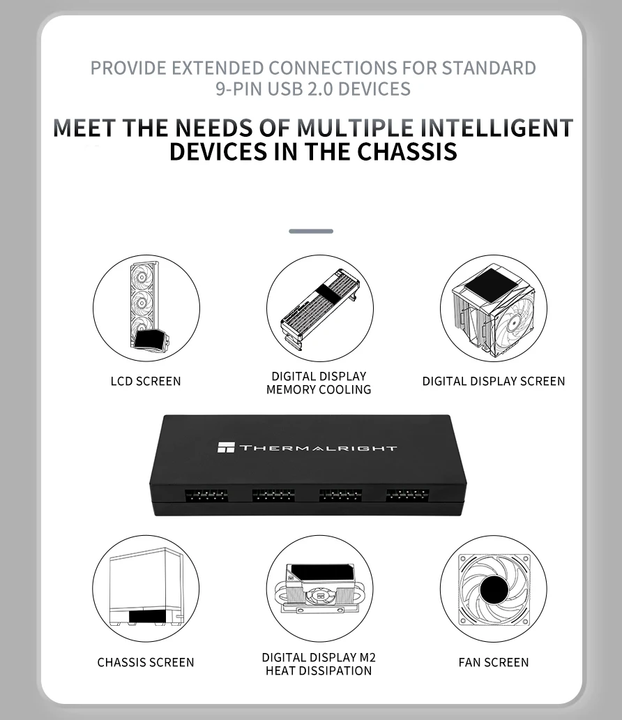 USB 2.0 HUB X5 5 ports 9-pin USB hub solves the problem of insufficient USB 2.0