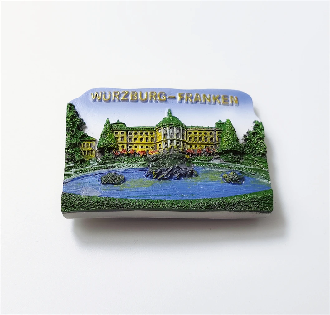 Wurzburg 프랑켄 독일 3D 냉장고 자석 기념품 선물, 송진 수제 냉장고 자석, 홈 데코 컬렉션