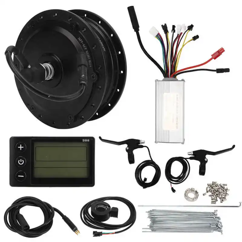 ElectricBike36V48V500WFrontRearWheelDriveHubMotorController