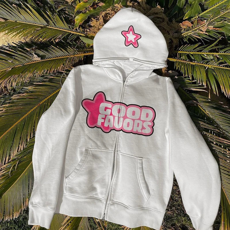 

Толстовка на молнии в стиле ретро, большие размеры, y2k