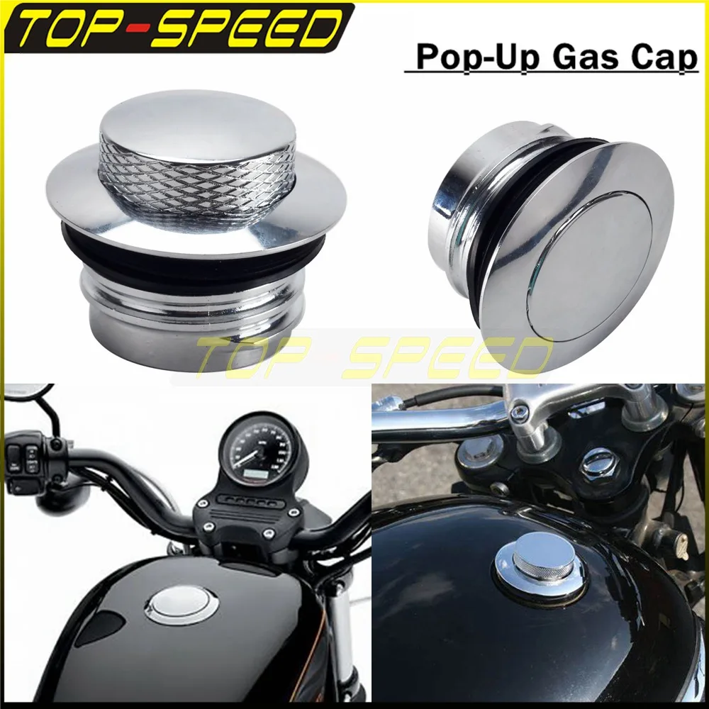 Motorcycle Pop-Up Flush Mount Fuel Tank Gas Cap For Harley Electra Glide Ultra Limited Road Glide Street Glide Tri Glide 08-2017
