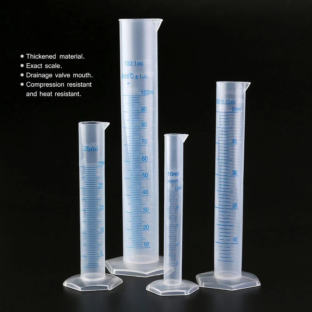 Plastic Measuring Cylinder Graduated Tube Tool for Lab(100Ml),plastic measuring cup