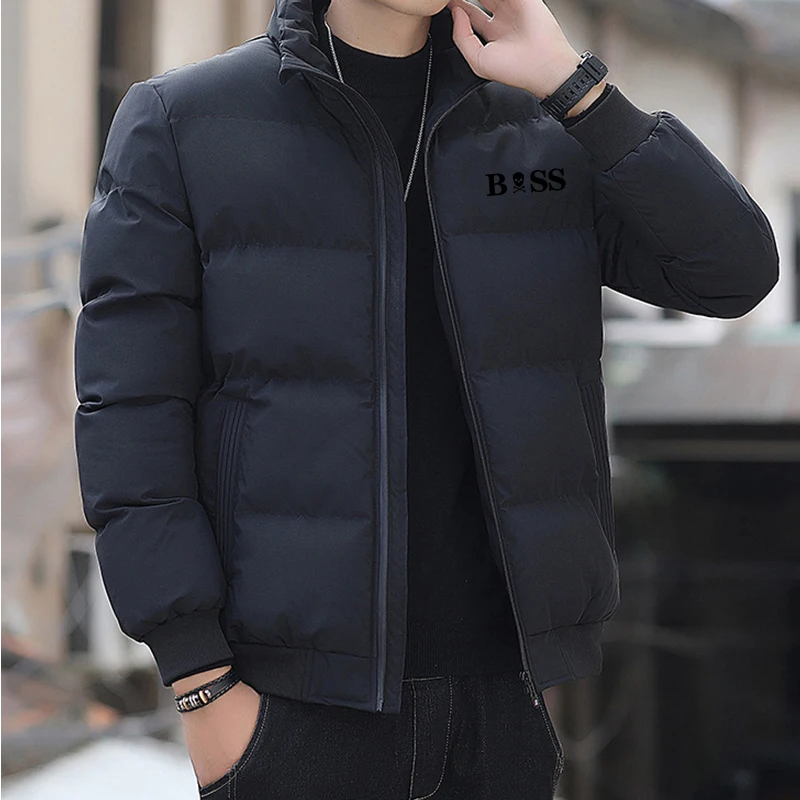 New parka jacket 2024 Men's winter and coat Cotton windproof thick thermal M-5XL