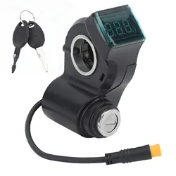 Secure Waterproof Digital Display Key Switch Lock for 10 - Inch Electric Scooter (Black)