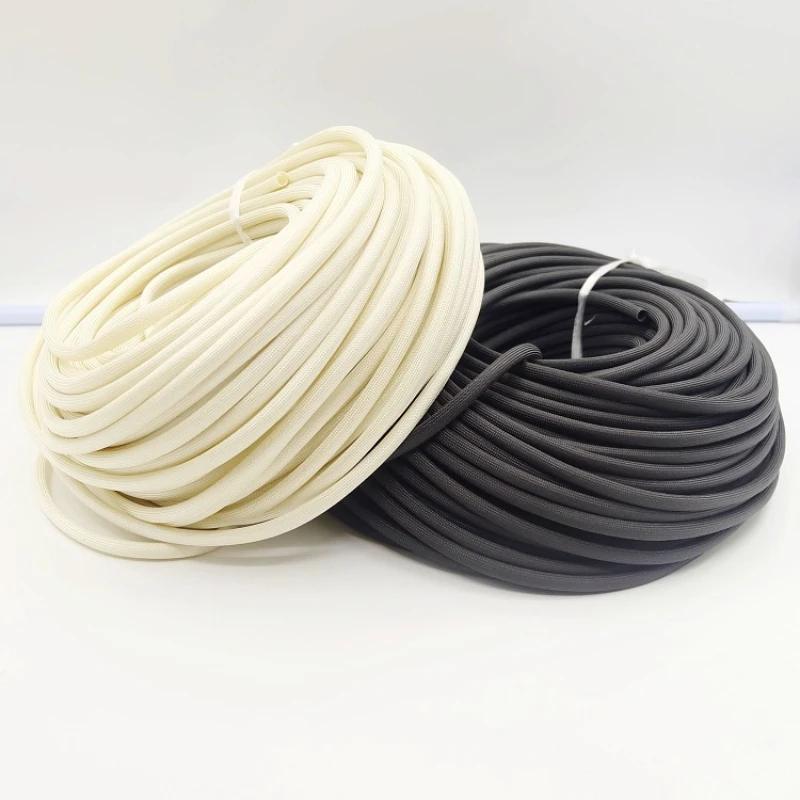 Fiberglass Tube 1-50mm Silicone Resin Coated Insulated Soft Chemical Glass Fiber Braided Sleeve High Temperature Pipe Wire Wrap protective sleeve fiberglass sleeving