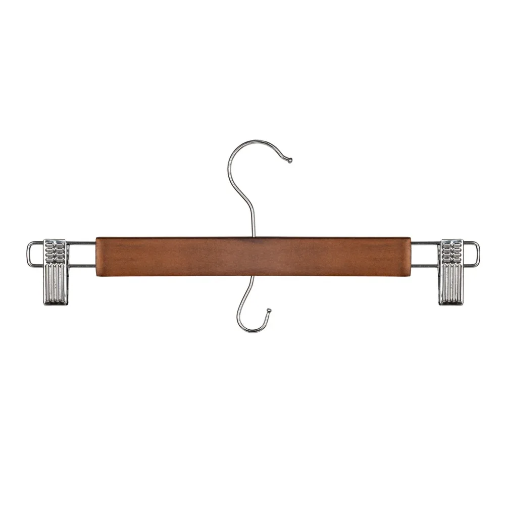 

Walnut Finish Solid Wood Pant & Skirt Hangers Hanger 36 Packfreight Free Clothes Drying Rack Laundry Storage Organization