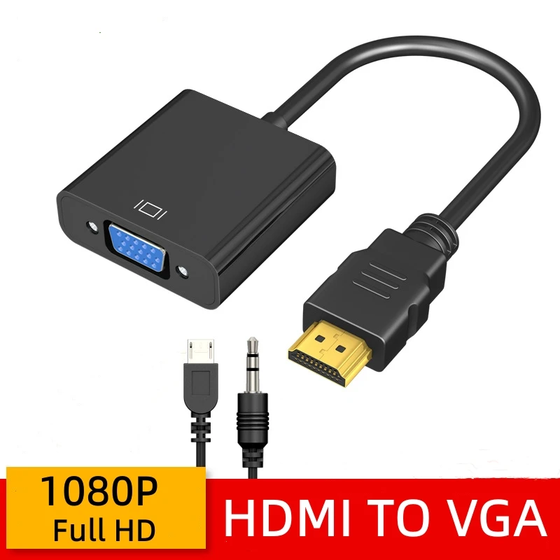 HD 1080P HDMI To VGA ̺  (   ġ ) HDMI Male To VGA Female  , º Ʈ PC TV 
