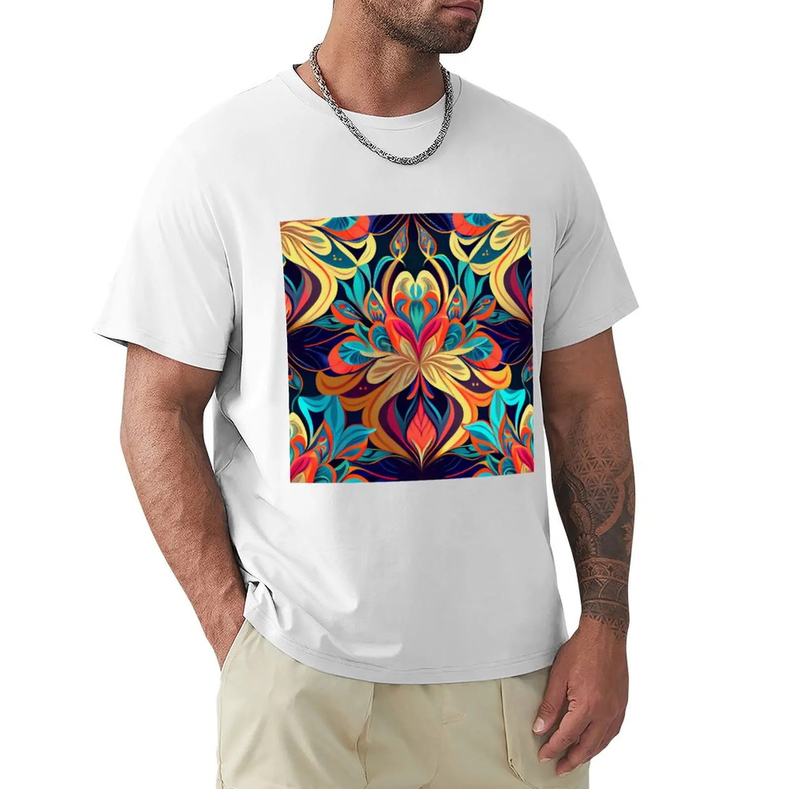 

Яркие Красочные Винтажные Футболки с цветочным рисунком