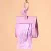 PU Leather Dog Poop Bag Dispenser Solid Color Portable Dog Waste Bag Cover Hangable Puppy Garbage Bags Holder