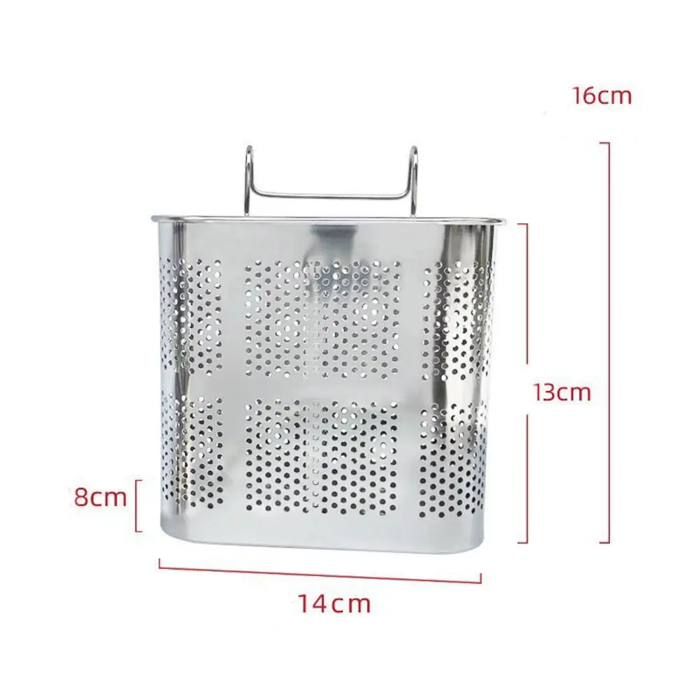 Square stainless steel chopstick barrel hanging vertical chopstick holder chopstick cage chopstick barrel drain chopstick cage 6