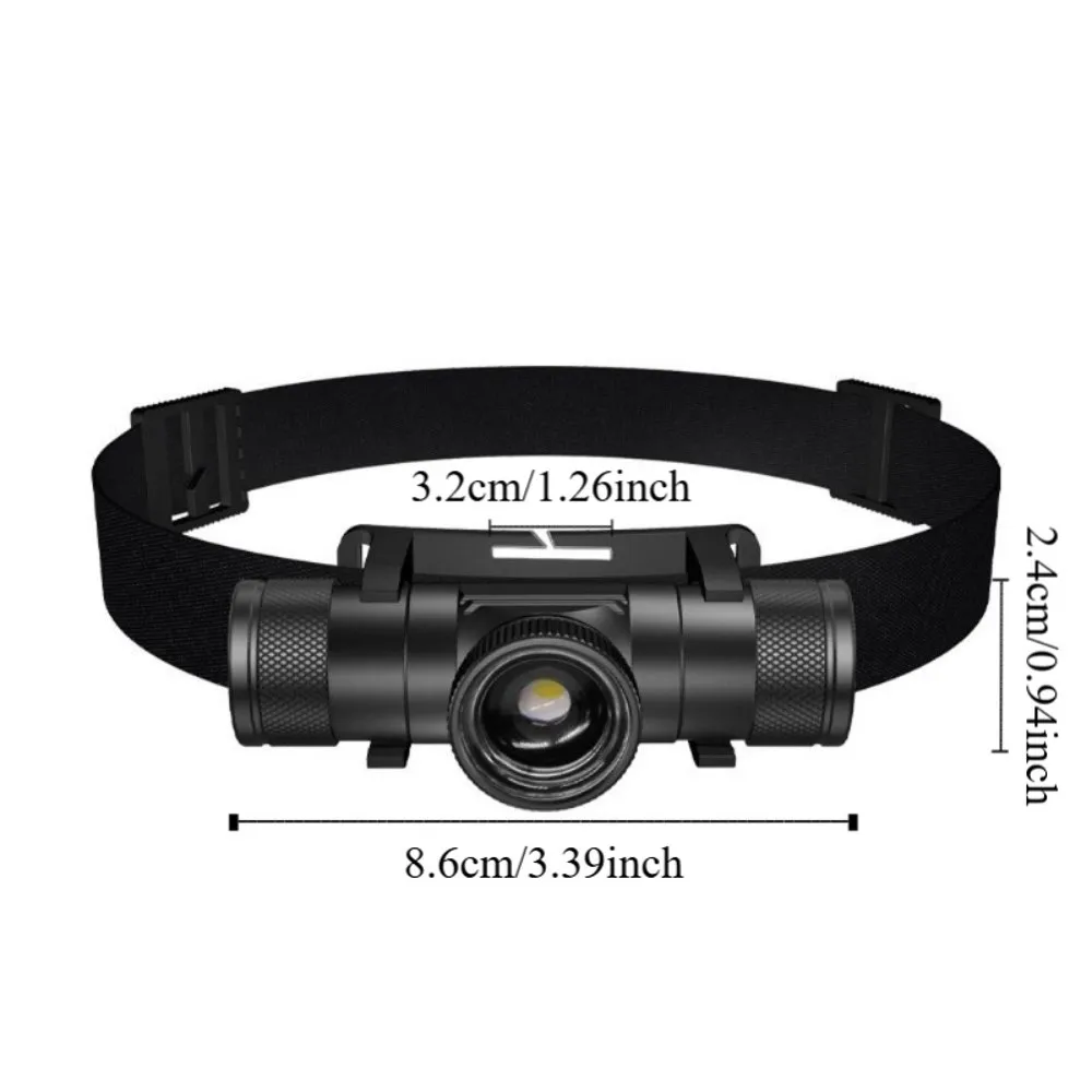 Ultra Bright Rotatable Zoom Headlight Waterproof Mini Zoomable Headlight Rechargeable Aluminum Alloy LED Headlamp