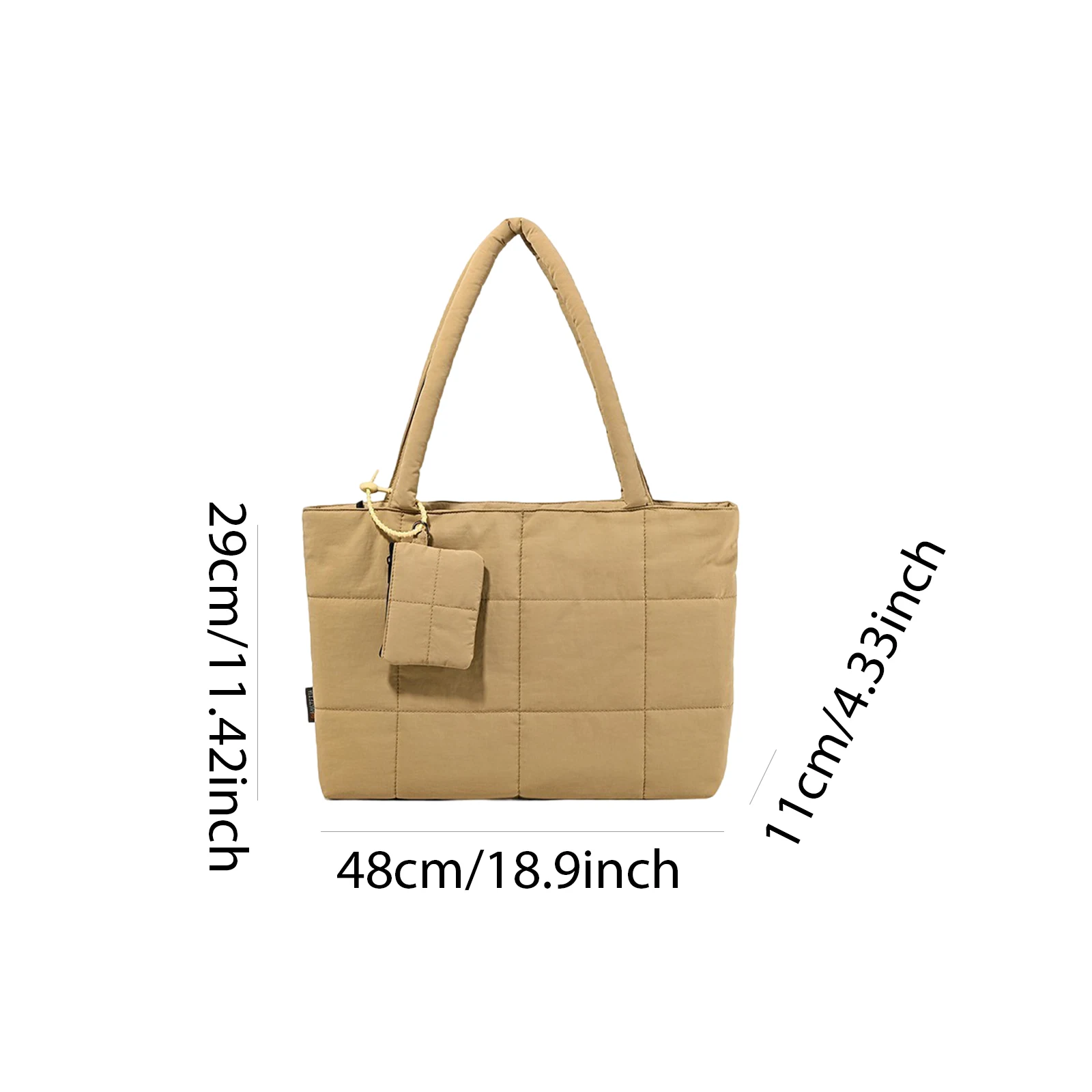 Quilted Handbags Large Underarm Bag Lightweight Commuter Bag for Women Work Shopping Travel Daily