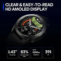 New Zeblaze Stratos 3 PRO GPS Smart Watch 1.43” HD AMOLED Display Built-in GPS Bluetooth Phone Calls Sports Smartwatch for Men - Image 3