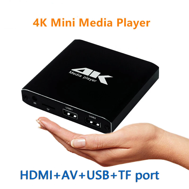 HDMI Media Player,4K 1080P Full HD Digital Media Player Support HDMI AV Output,Play Video and Photos with USB Drive SD Cards External Devices For Andr - 1