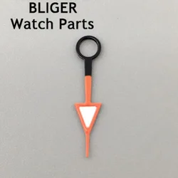 Silver Multicolor GMT Watch Hands with Green Luminous Features (Black Orange)