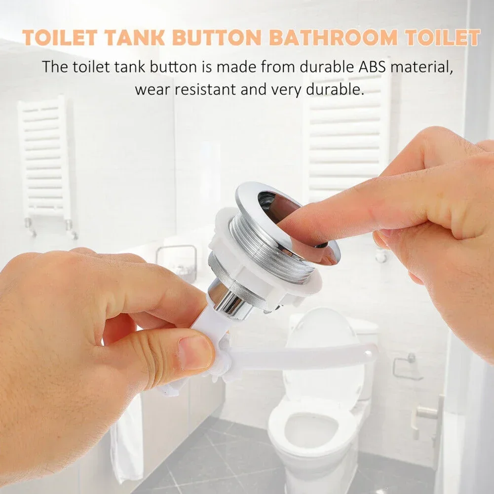 38mm Toilet Tank Button toilet flush button ABS Bathroom Toilet Push Single Flush Button Water Tank button For Seat In Home