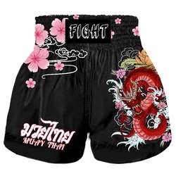 Unisex Muay Thai Kickboxing Training Shorts - M (Black)