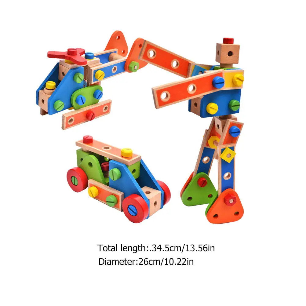 1세트 창의적인 너트 조립 블록 고급 목재 분리형 나사 조립 세트 파티, 해변, 뒷마당, 가정, 야외용