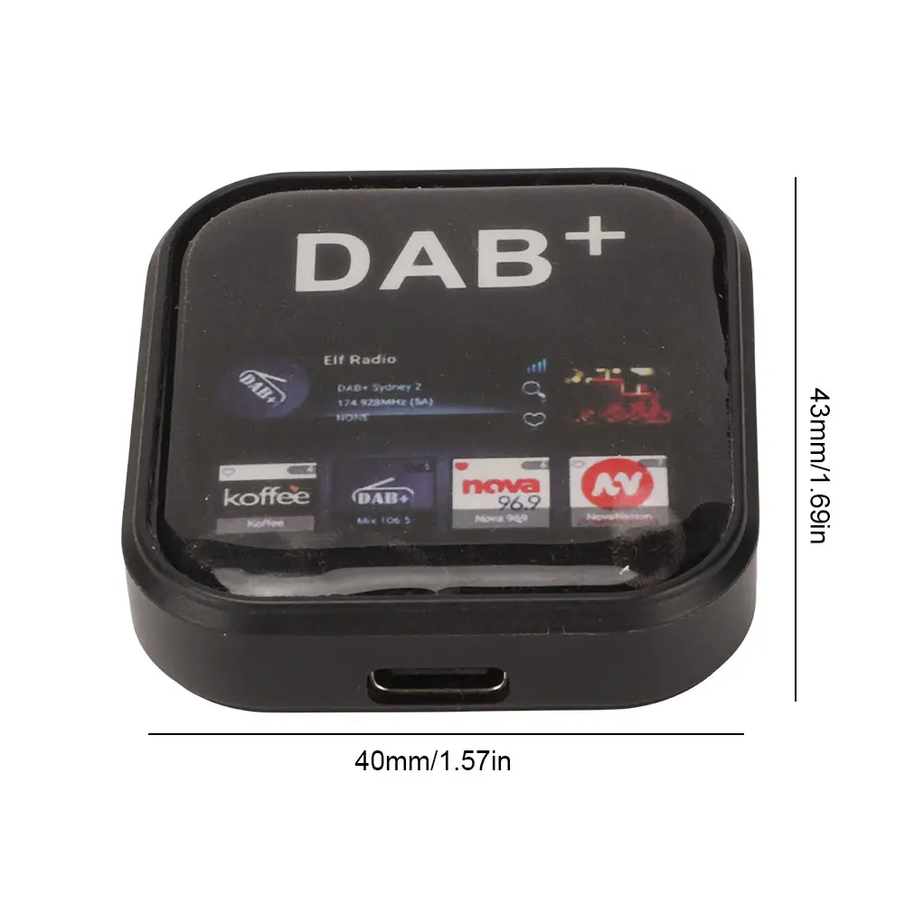 DAB + 디지털 라디오 리시버 차량용 안테나 라디오 튜너 박스, USB 증폭 디지털 DAB + 어댑터 튜너, 안드로이드 자동차 라디오 유닛용