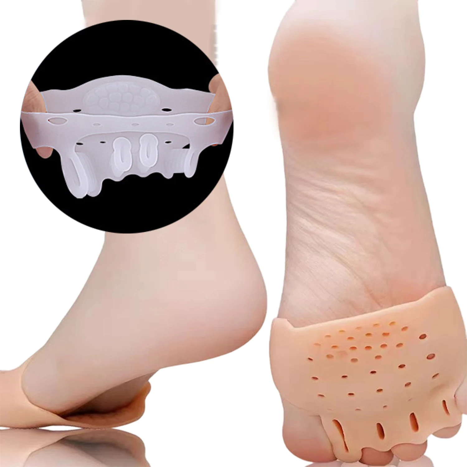 Silicone Toe Separators Gel Orthopedic Forefoot Pads for Feet Care