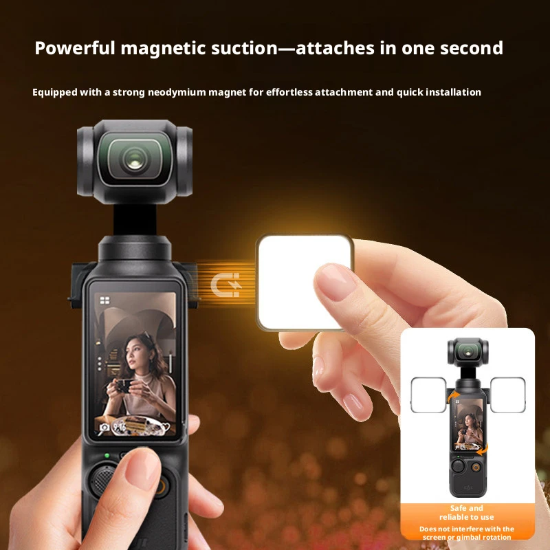 DJI 오즈모 포켓 3 카메라용 마그네틱 LED 조명, 3가지 색상 모드 조절 ..