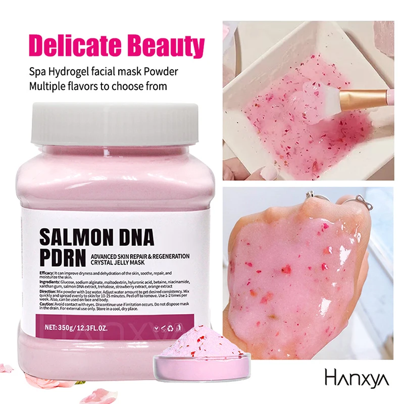 Hydrating Nourishing Jelly Face Mask Powder with Salmon DNA, Hyaluronic Acid & Collagen - 350g