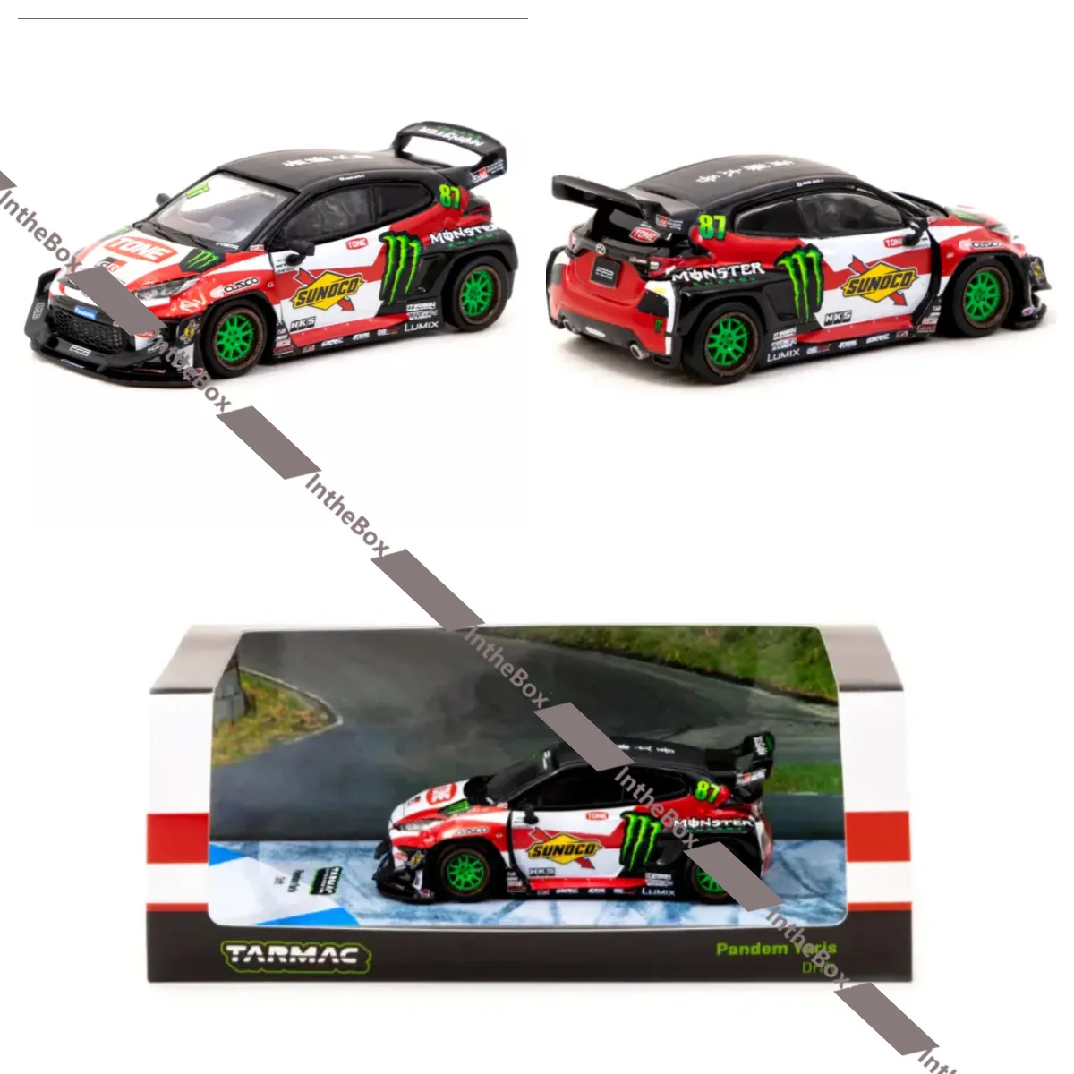 

Tarmac Works 1:64 Yaris #87 MONSTER-PANDEM DRIFT Коллекционная модель автомобиля, лимитированная коллекция, хобби-игрушки