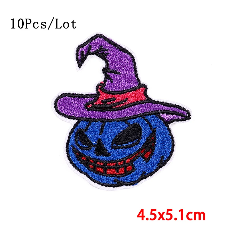 10Pcs/Lot Halloween Patch Iron On Patches On Clothes All Saints