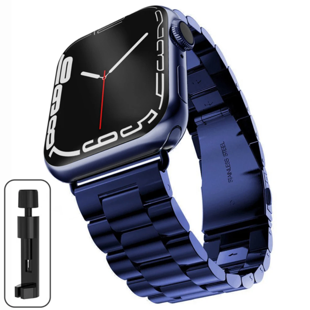 Elegant Stainless Steel Watch Strap Bracelet - Premium Metal Wristband