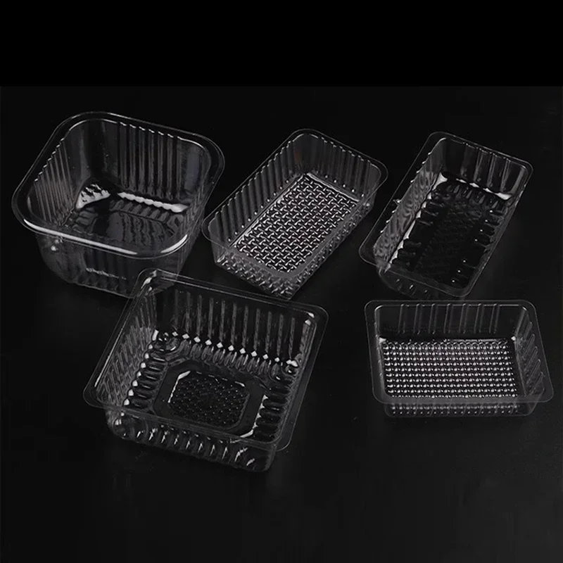 1000 Pieces Pastry Inner Tray Disposable Transparent Plastic Baking Inner Tray Dessert Mooncake Bottom Tray Food Packaging Bag 3