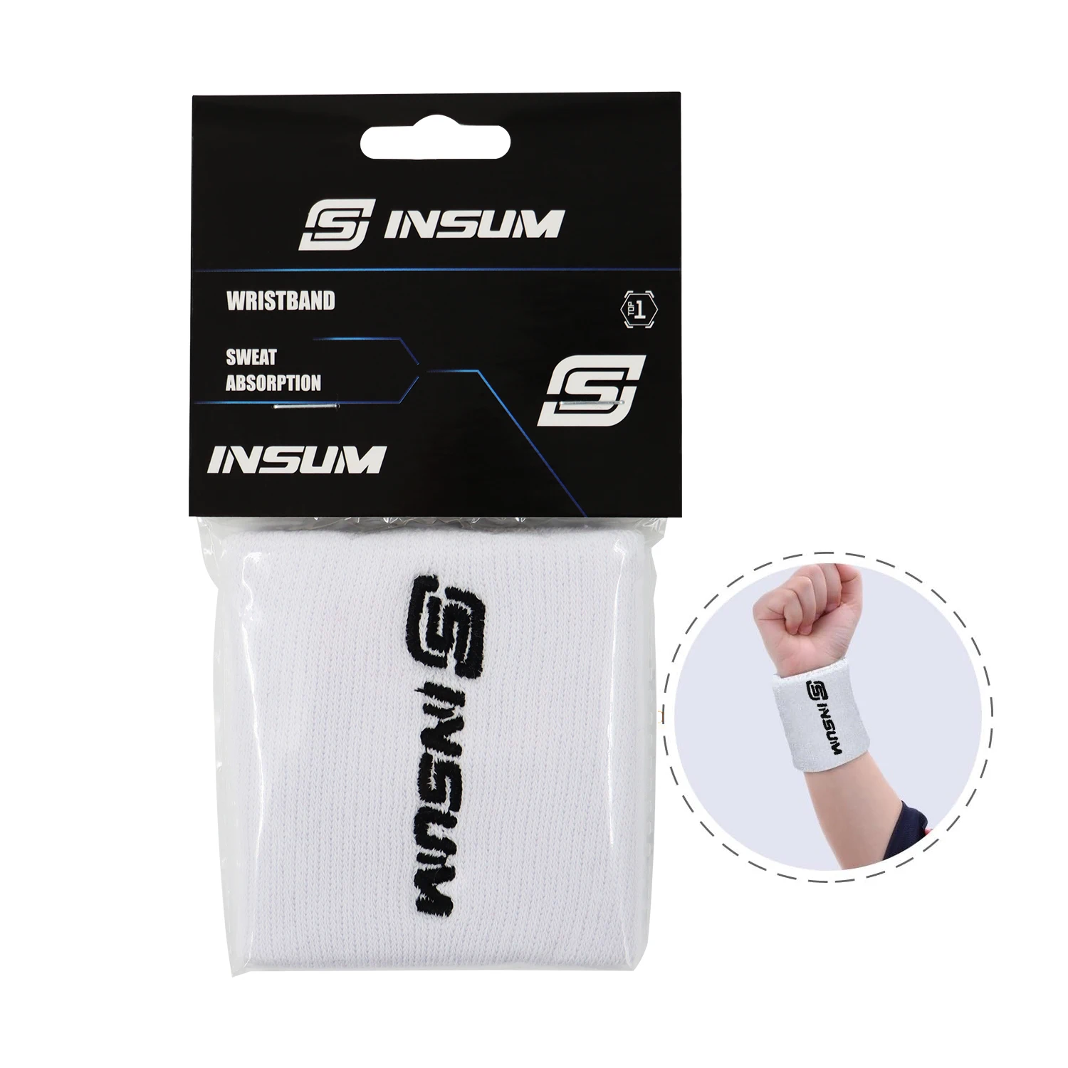 8 Pack Wrist Sweatbands Tennis Wrist Bands Absorbent Sweat Band Men and Women Breathable Cotton Sweatbands Working Out