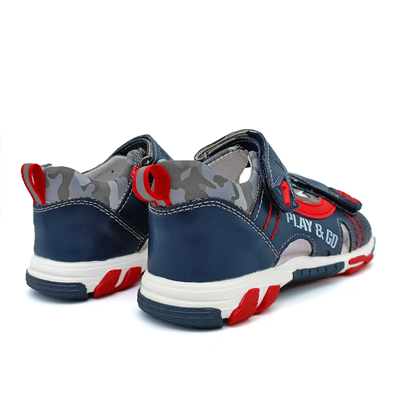 1pair Summer Boy PU Leather Orthopedic arch support Sandals Children Shoes