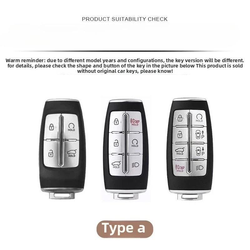 LIANGYM For Genesis Key Fob Cover With Keychain 6/8 Buttons Protection TPU Key Case - View #12