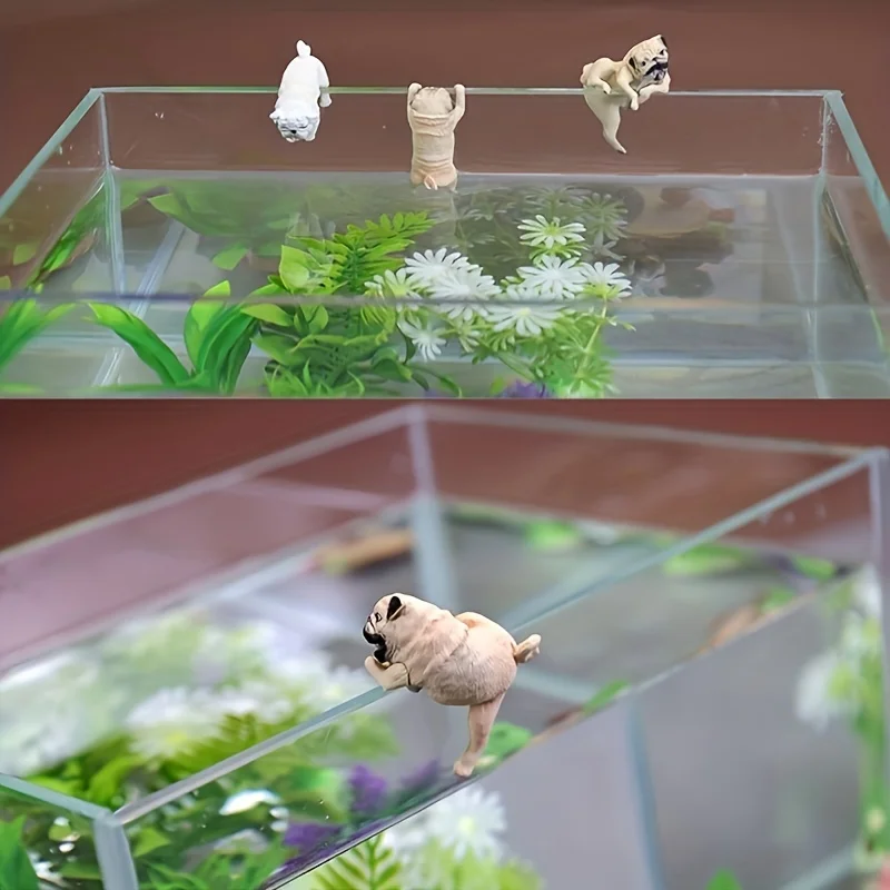 3PCS Fish Tank Landscape Decoration Small Doll Fish Tank Edge Decoration Creative Landscape