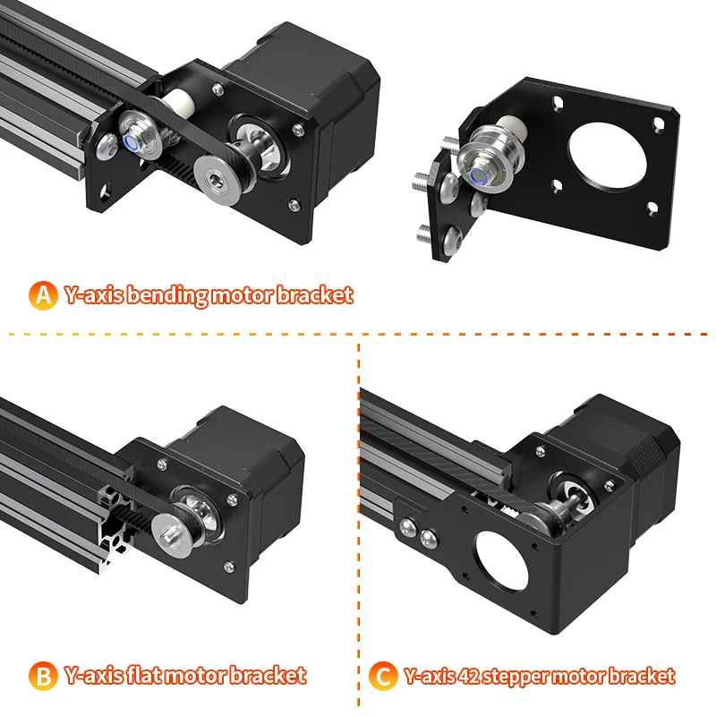 Suporte de Montagem do Motor do Eixo y x Peças da Impressora 3d Placa de Montagem do Motor Frontal e Traseira Tensor para Cr10 Ender3 Direita Esquerda x Eixo z - Imagem 4