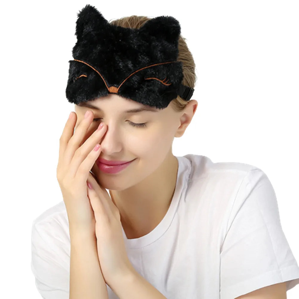 

1Pc Ice Bag Children's Eye Mask Cartoon Cute Plush Sleep Shading Hot Ice Compress Eye Protector Solid Blindfold