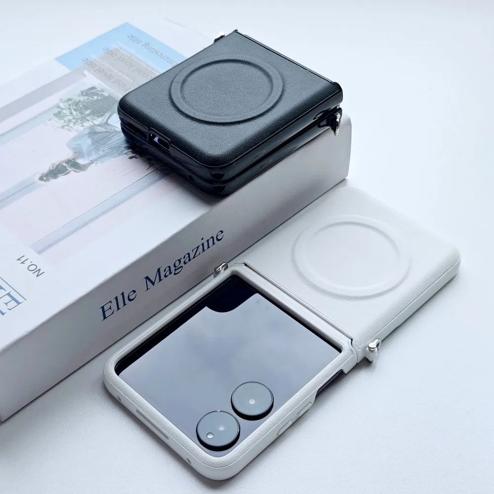 Luxury PU Leather Magnetic Wireless Charging Protective Case - Premium Back Cover