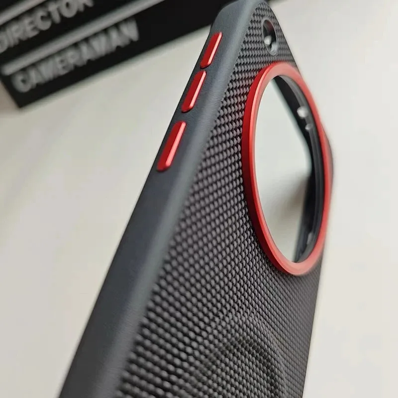 Shockproof Nylon & Leather Matte Back Cover with Magnetic Closure